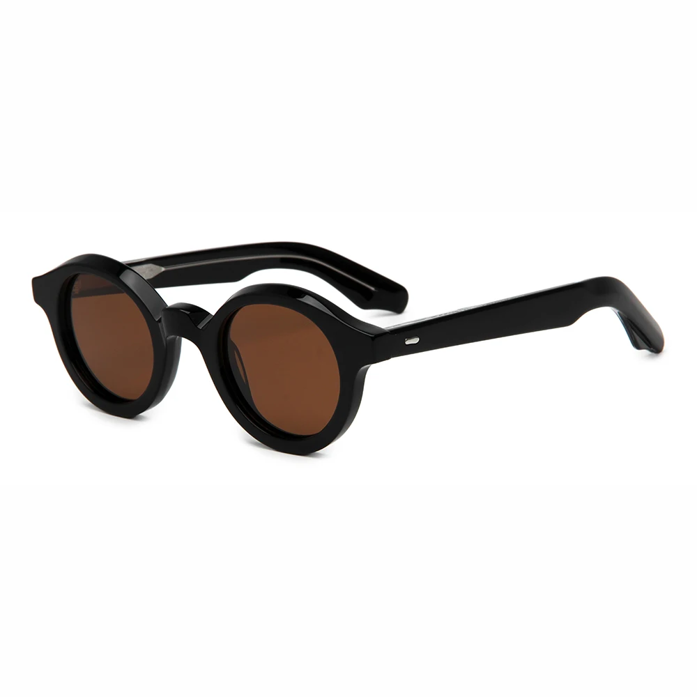 Round Acetate Polarized Sunglasses UV Protection Classic Retro Round Retro Acetate Polarized Sunglasses for Men UV  main image 4