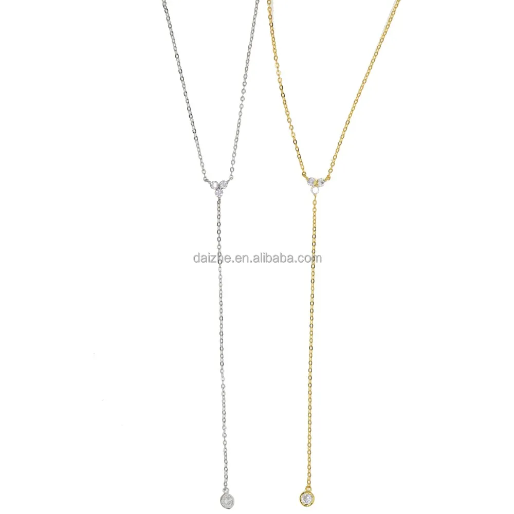 Thaya s925 Street Style V-Shape Necklace Silver Color 18k Gold Zircon Pendant  Necklace 45cm Cross Chain For Women Fine Jewelry - AliExpress
