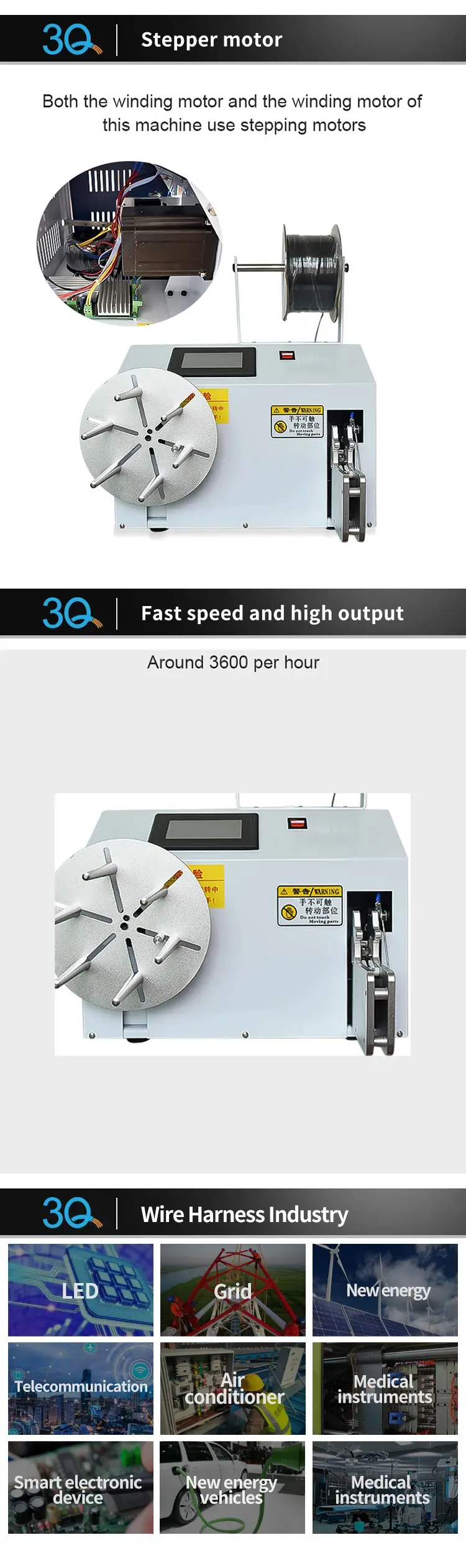 3q Automatic Wire Winding Machine,Wire Binding Machine,Coil Winding