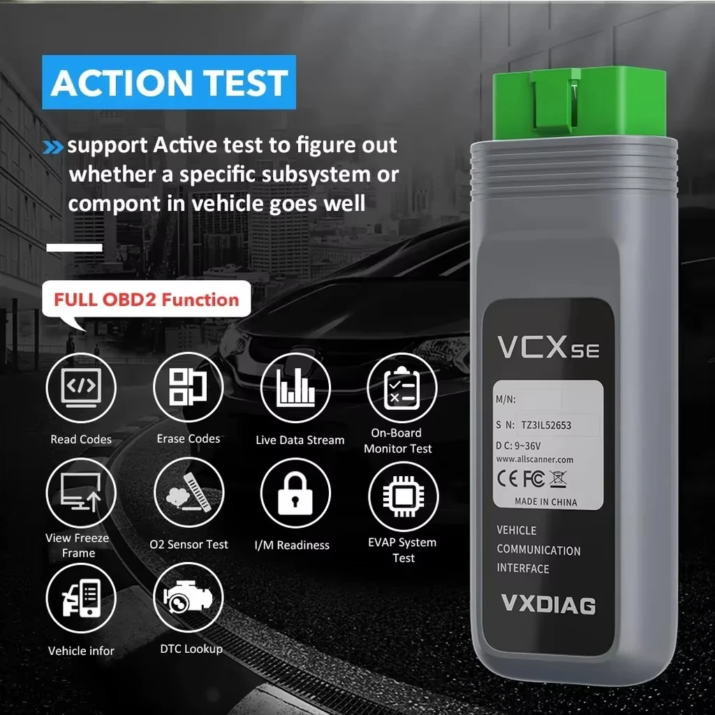 VXDIAG VCX SE JLR DoIP Car OBD2 Scanner 6154 5054 Vas V9.1.0 Suitable for Volkswagen Audi Diagnostics