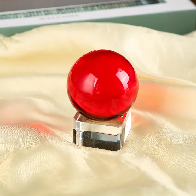 Colorful 40MM 60MM 80MM 100MM 200MM 300MM Pure K9 Crystal Glass Balls Seven Color Crystal Ball