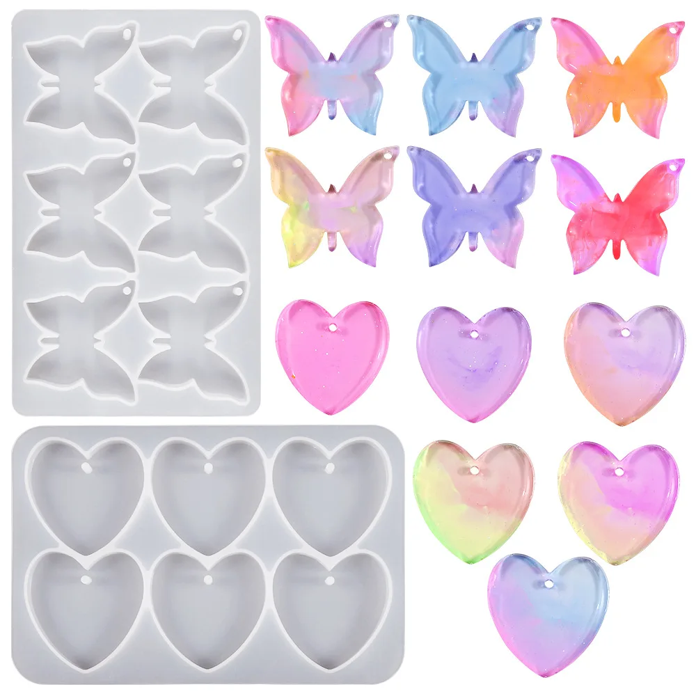 Butterfly Earring Silicone Mold DIY Craft Handmade Love Pendant Earrings Making Tools for Cake Tools manufacture