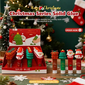 9g Christmas Series Doll Solid Glue - 4 Mixed Patterns | Holiday Craft Adhesive