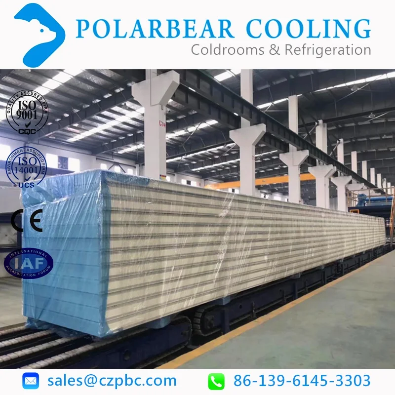 Customized PU Foam Polyurethane PUR PIR PUF Insulated and Fireproof Corrugated Sandwich Panels for Ceiling