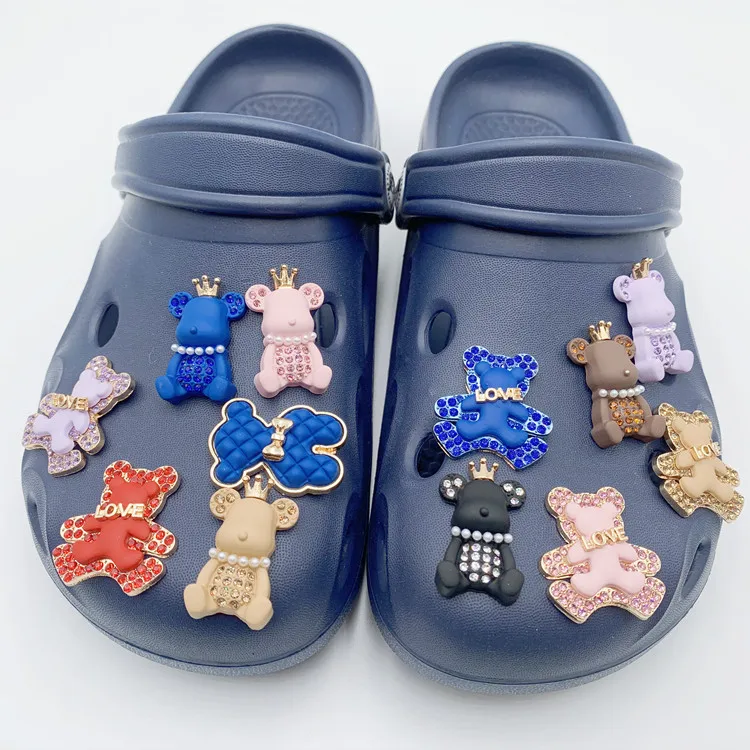 New Arrival Designer Plus Size Gummy Bear Bling Luxury Croc Charms