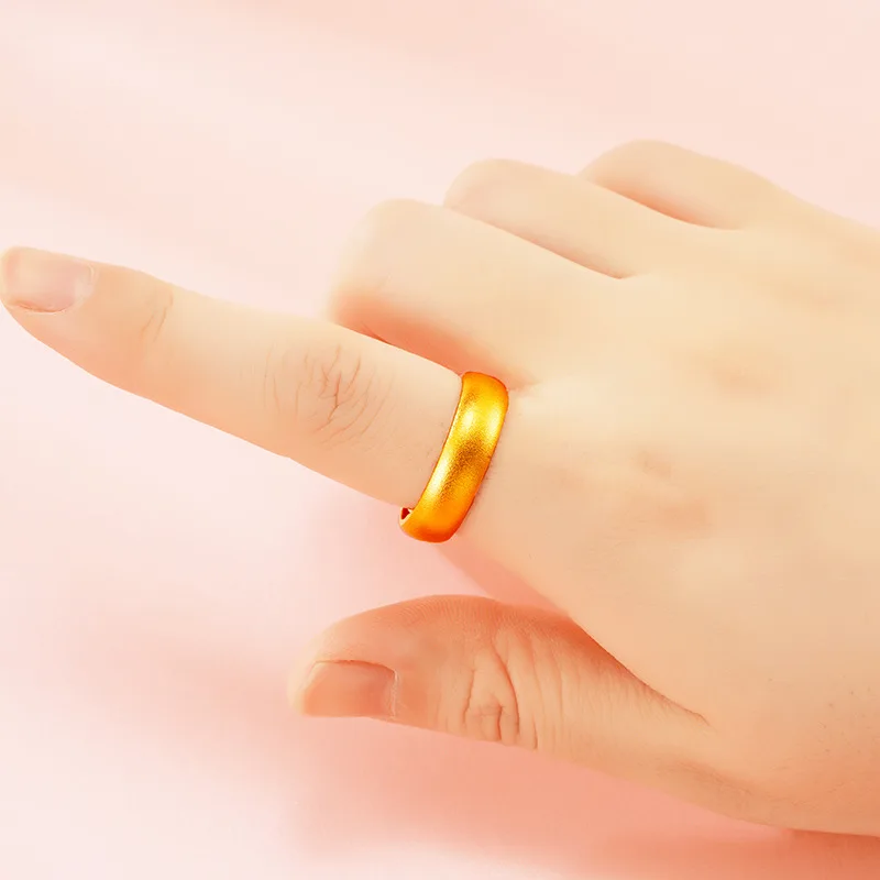 Luxury Fashion Real Gold Ring 24K Jewelry For Men & Women 999 Pure Solid Gold Ring