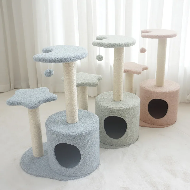 Pink Cat Tree House Villa Sisal Scratching Post Cat Wholesale Cat