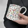 Dreamy flower mug-white