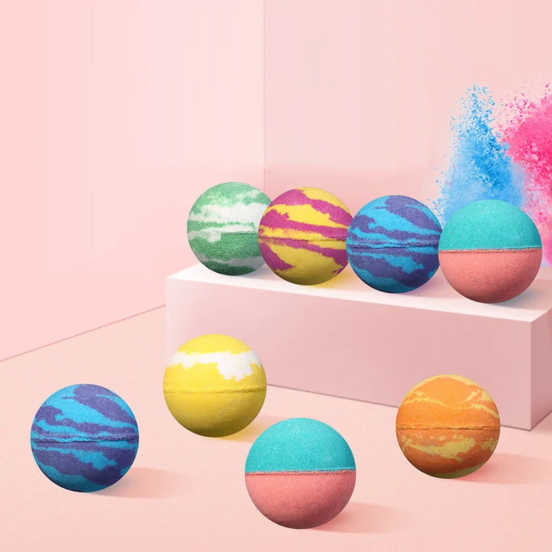 bath bombs colourful