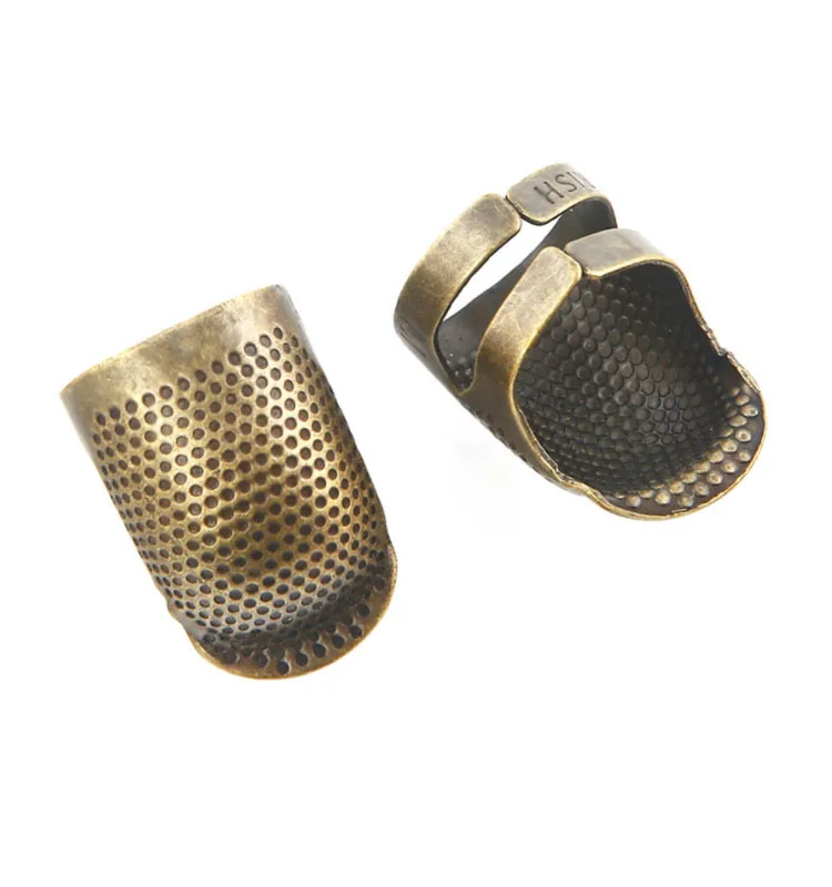 Adjustable Metal Finger Shield Protector Sewing Thimble Finger Protector Pin Needle Finger Guard for Embroidery Needlework