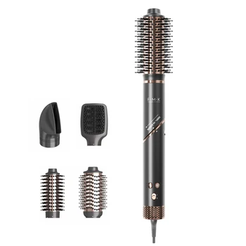 Professional BLDC High Speed Motor Ionic Hot air Brush Volumizing &Styling Hair Brush Dryer with air Warp Attachment