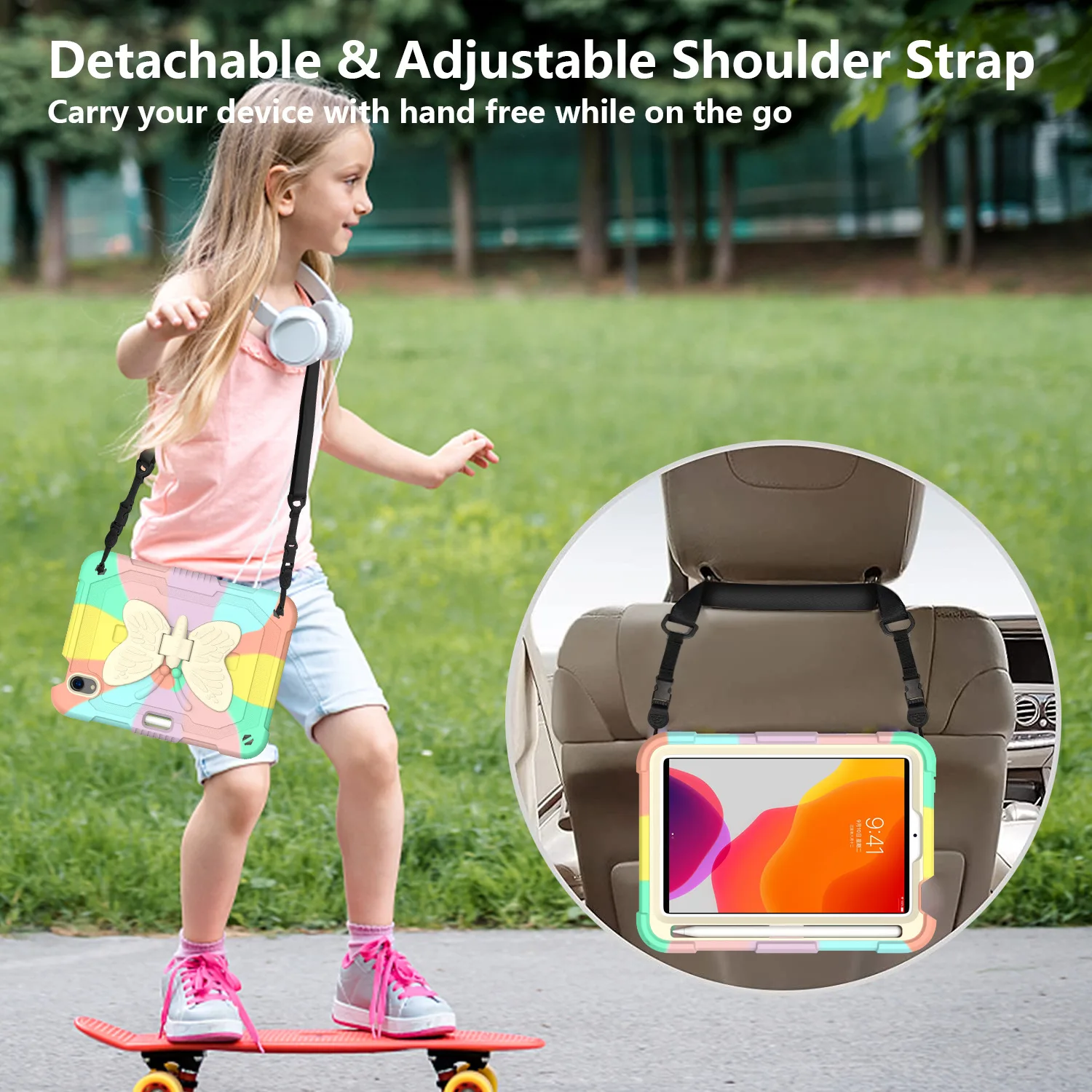 Heavy Duty Shockproof Protective Case for IPad Mini 6 2021 Lightweight Shockproof Handle Stand Rugged Cover