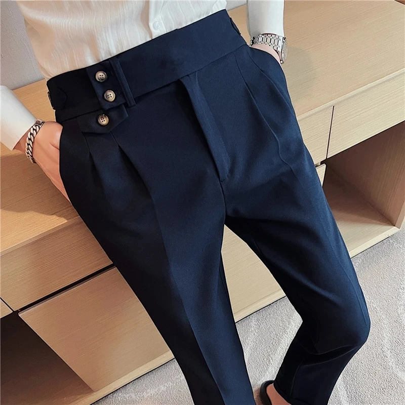 high waisted dress pants for men high waisted dress pants mens Corduroy classic high-waisted Trousers