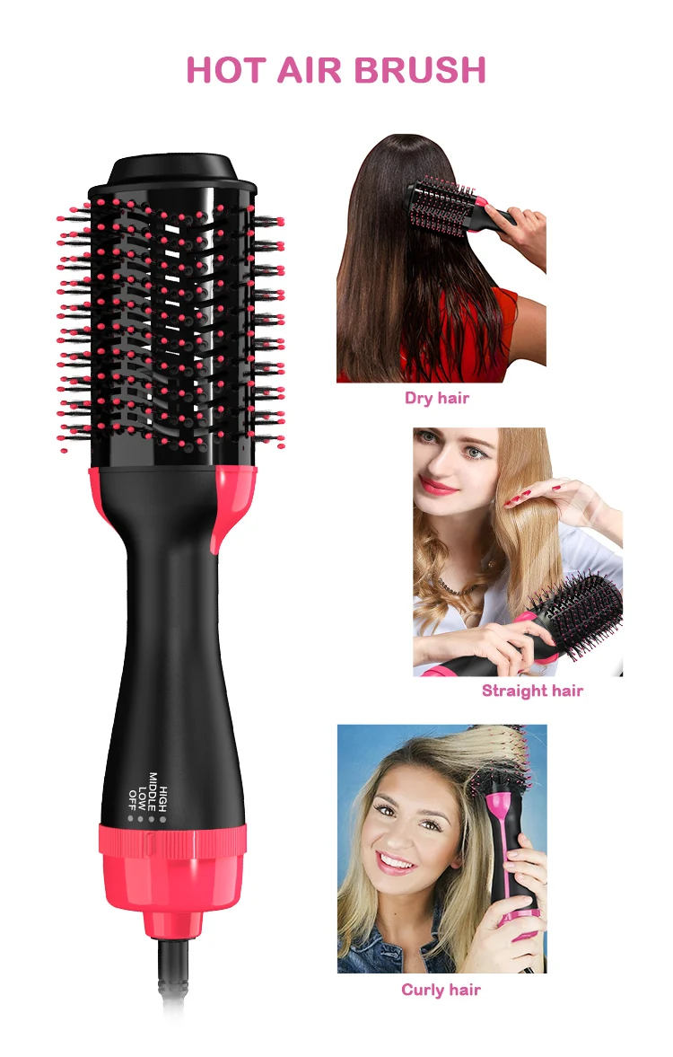 ULELAY Professional High Quality One Step Hair Dryer Brush Styler Tools Fast Heating Hair Straightening and Drying Hot Air Brush