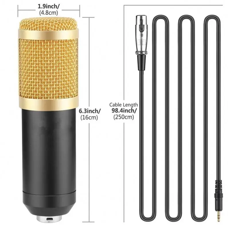 Professional A2 LIVE Sound Card Recording Interface Mixer With Recording Desktop Microphone for Podcasting