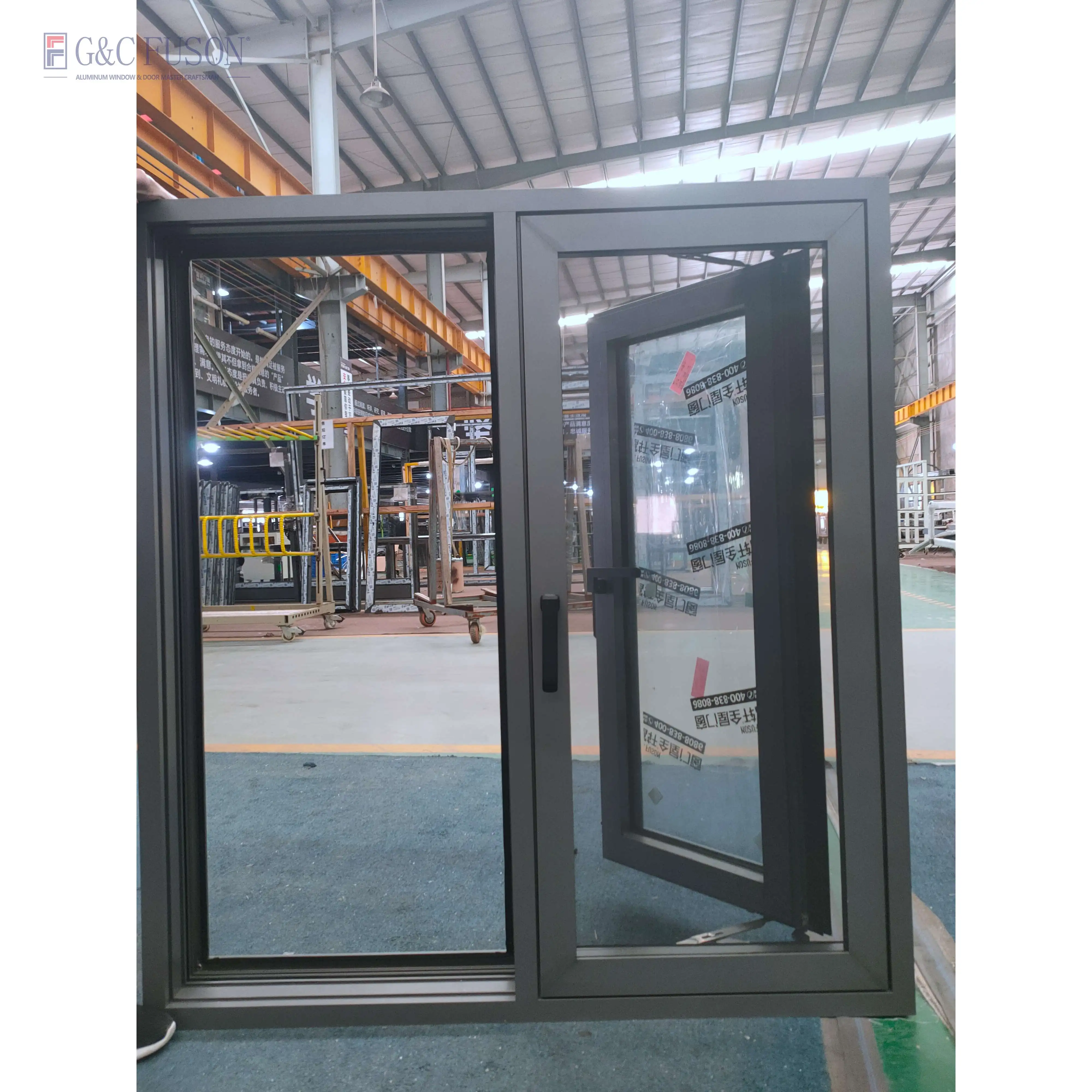 Fuson Thermal Break Aluminum Windows Double Glazing French Window ...