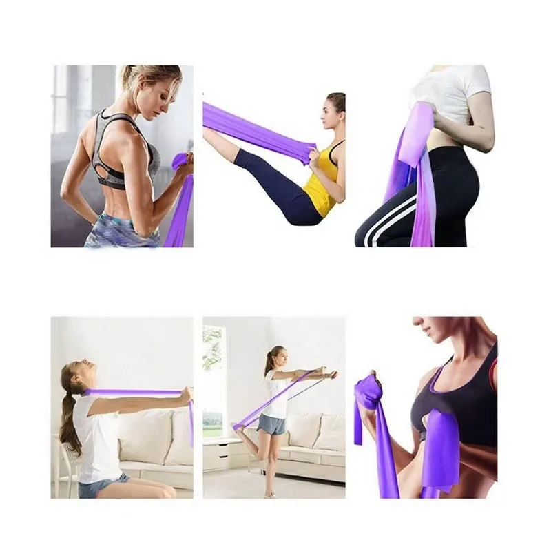 Color One Set TPE Yoga Elastic Stretch Custom Resistance Bands