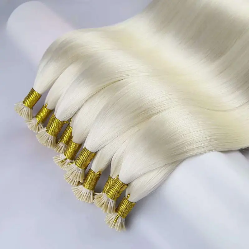 2025 Wholesale I-tip Raw Virgin Plus Hair Extensions Vendor Cuticle Aligned Real K tip I Tip Human Hair Extensions