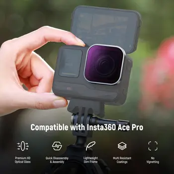 NEEWER ND/PL Filter Set Compatible with Insta360 ACE PRO, 4 Pack ND8/PL ND16/PL ND32/PL ND64/PL Action Camera Accessories CPL detail image