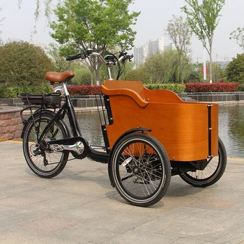 Pedal Electric Dutch Cargo Bike Three Wheel Passenger Tricycle Cargo ...