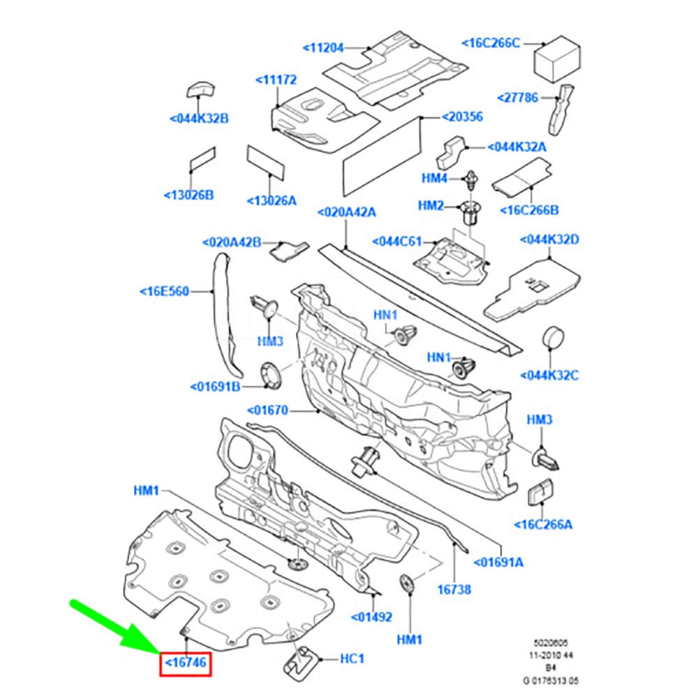 Car Inner Hood Insulator 8M51A16746AB LQ-FKS-145 for Ford Focus MK2 09... — 4