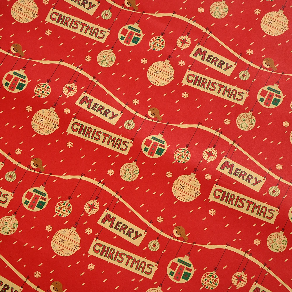Hot Sale Christmas Wrapping Paper Sheets Custom Kraft Paper Roll Gifts Flower Wrapping Paper For