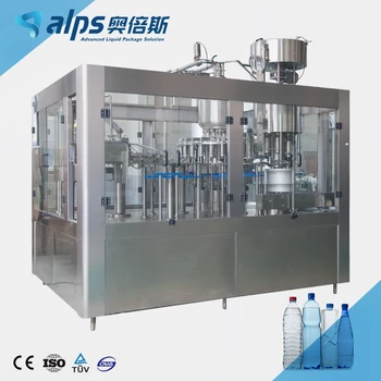 Automatic PET Glass Bottle 3in1 Monoblock Filling Capping Machine Sparkling Alkaline Liquid Mineral Pure Drink Water Bottling