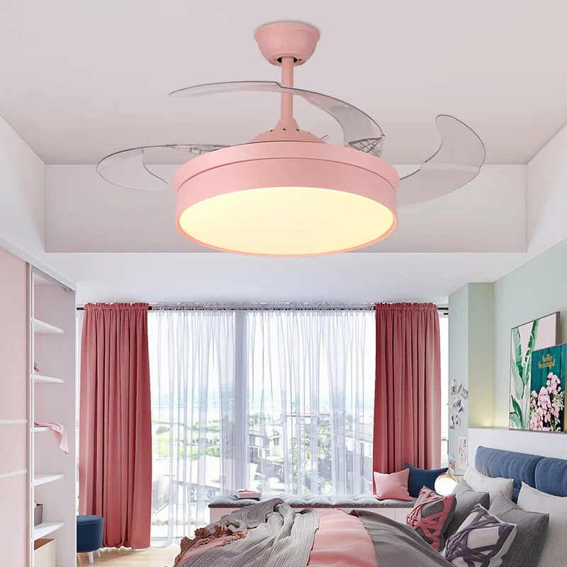 Modern Ceiling Fans with Lights Led Dimmable Ceiling Fan with Remote Face Mount Ceiling Fan Light