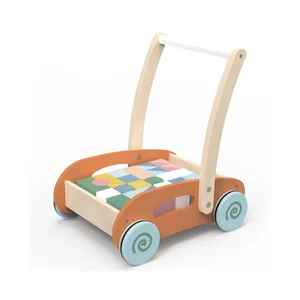 Unisex Montessori Educational Pretend Play Wooden Car Toys Nontoxic Baby Walker for 2 4 Years Preschool Kids Fun Children's