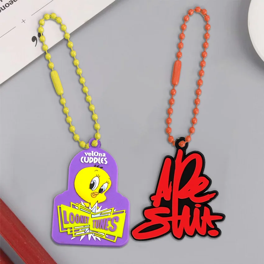 Custom Cartoon Animal Cute Silicone Key Chains Women Funny Key Holder Caps Kids Party Gift Cute Key Covers