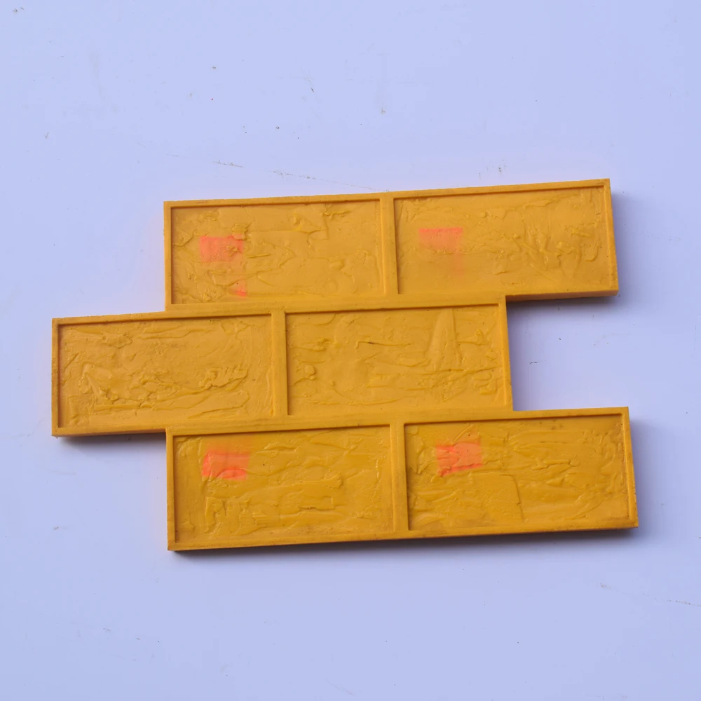 Rubber Polyurethane Used Brick Imprint Stamped Concrete Molds Wall Stamps for a Concrete Retaining Wall