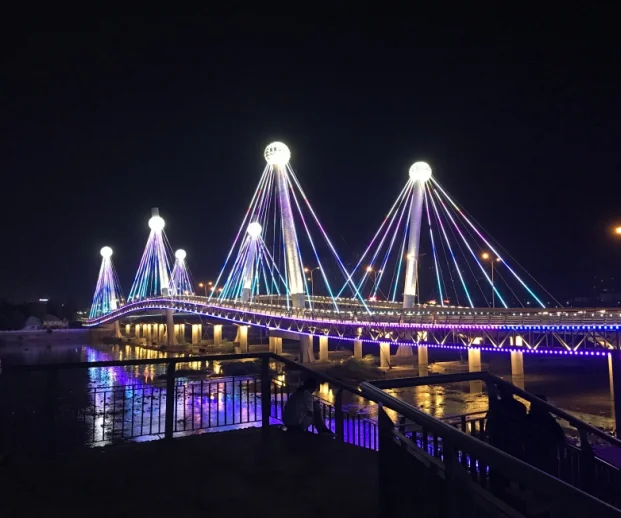 RGB LED Pixel Dot Light DC24V  Pixel Point Light IP67 Dmx Control 60mm Width 3W Facade Lighting