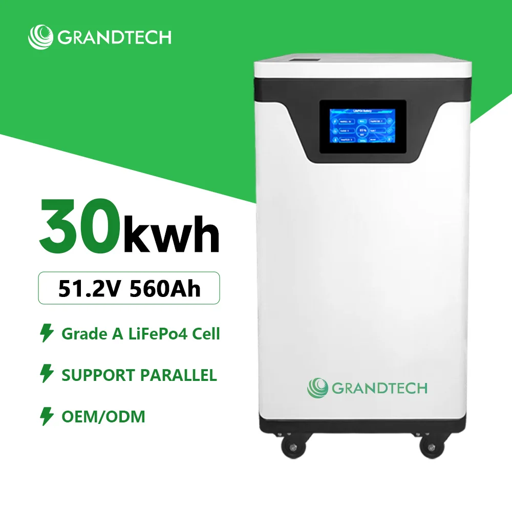 Vertical 30kWh 51.2V LiFePO4 Solar Battery Pack 20kw 30kw Battery 30 kwh 50 kwh 60kva 50kwh Home Battery 48v Ev Storage System