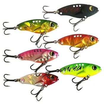 CHEERY 5g-10g Lead-Coated Copper Artificial Hard Bait Vibration Trembling Jack Vib Sequin Lure Hooks Fishing for Mandarin Fish – Hard Lure – view 3