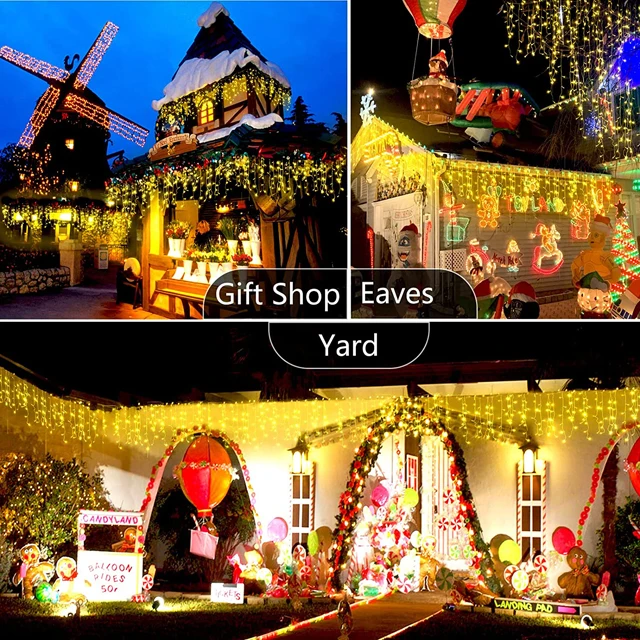 Connectable Hanging Fairy String Lights with US/ EU Plug for Valentine Garland Wedding Party Garden Decoration Led Icicle String