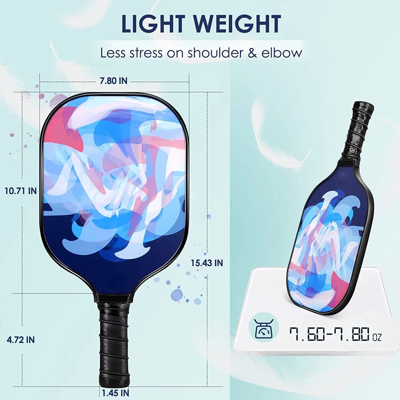 Wholesale Fiberglass Pickleball Paddles Set Of 2 With 4 Balls And 1 Bag