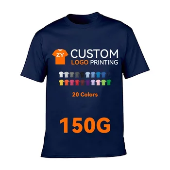 ZYtshirt 150G 100% Coton Customize logo printing screen-printed graphics branded labels and tee designs  with Custom t-shirts