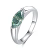 1 carat (5*10mm) green moissanite (white gold)+Certificate