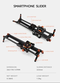Fotopro New Design Mini Movable Video Smartphone Slider Rail Track detail image