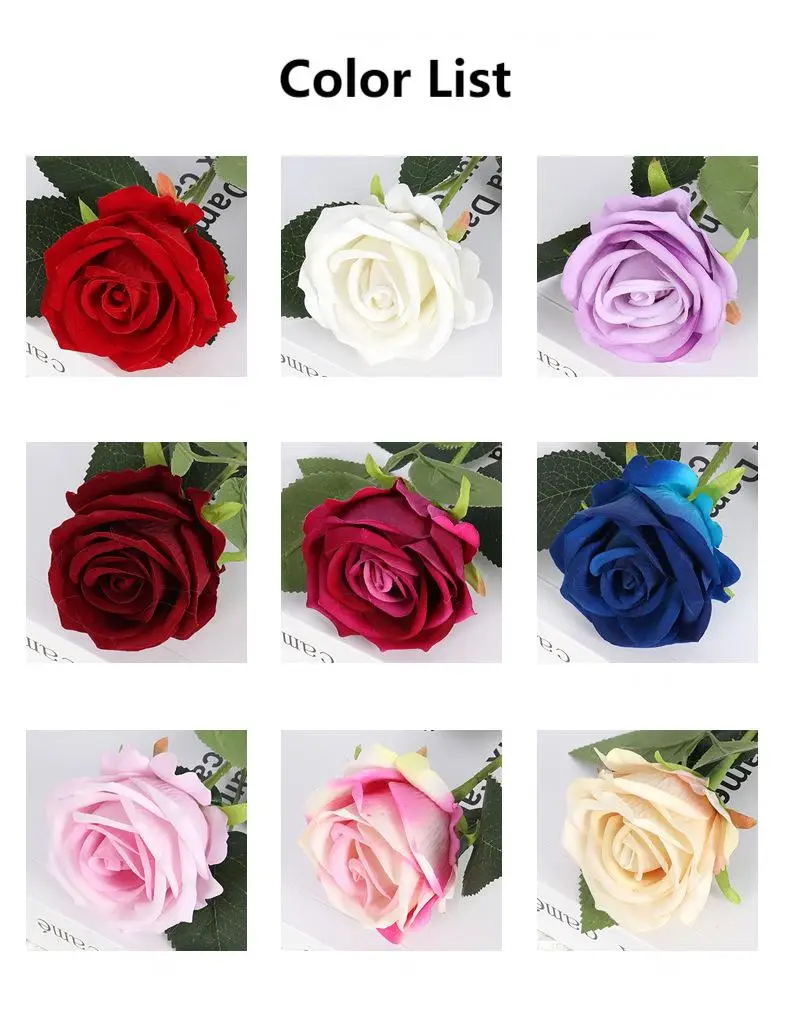 Wholesale Wedding Decor Customized Bulk Silk White Multicolor Roses 5cm ...