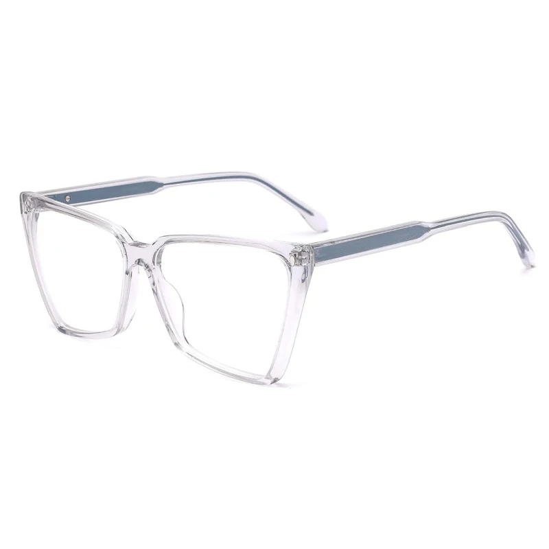 WYHX- YHA8021 New Woman Fashion Acetate Cat Eye Eyeglasses Frames for All Face Spectacle Eyewear with Hinge Insert Temple Pins
