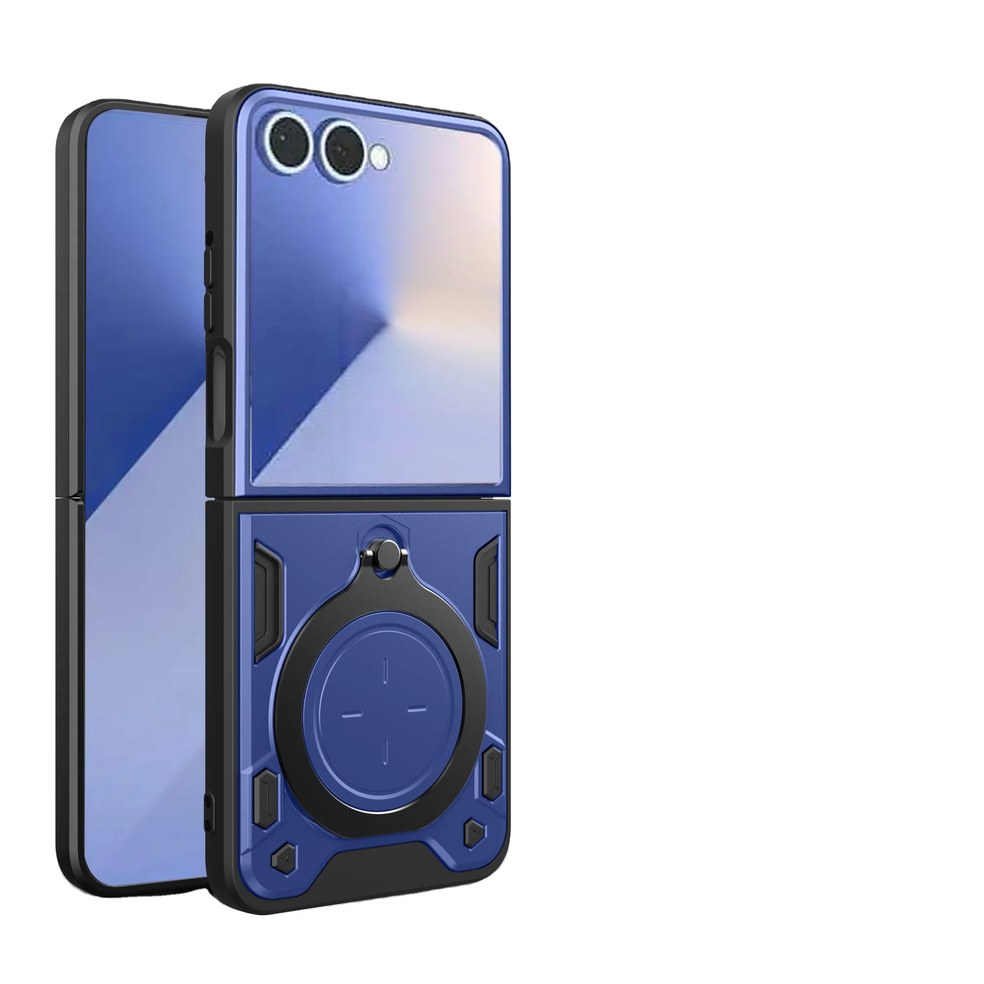 CD Sliding Window Magnetic Bracket Stand TPU PC Phone Case For Samsung  Galaxy Z Flip