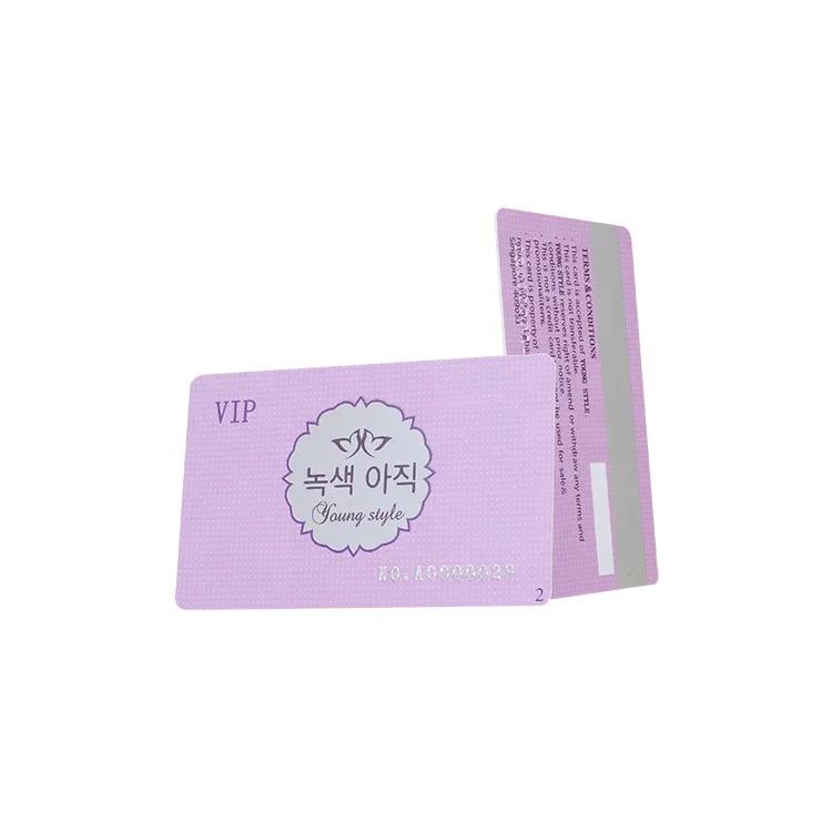Free Sample Customized Plastic Magnetic Stripe Membership Cards Printing PVC Gift VIP Card