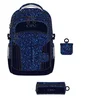 Navy Blue Geometric Print
