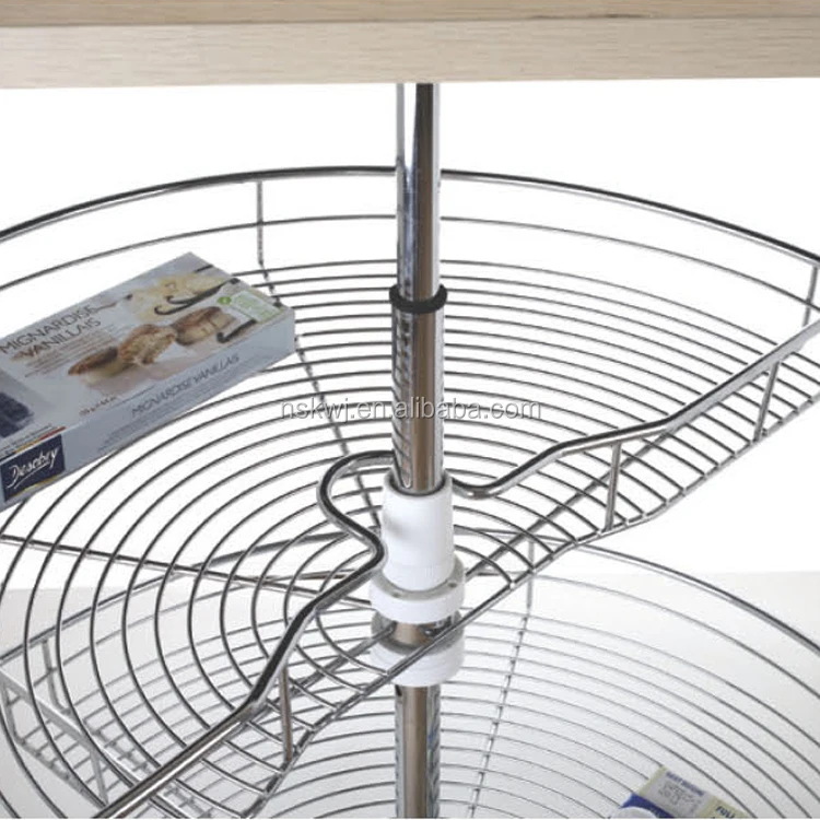 Étagère de rangement de coin de cuisine en demi-cercle 2-Layer