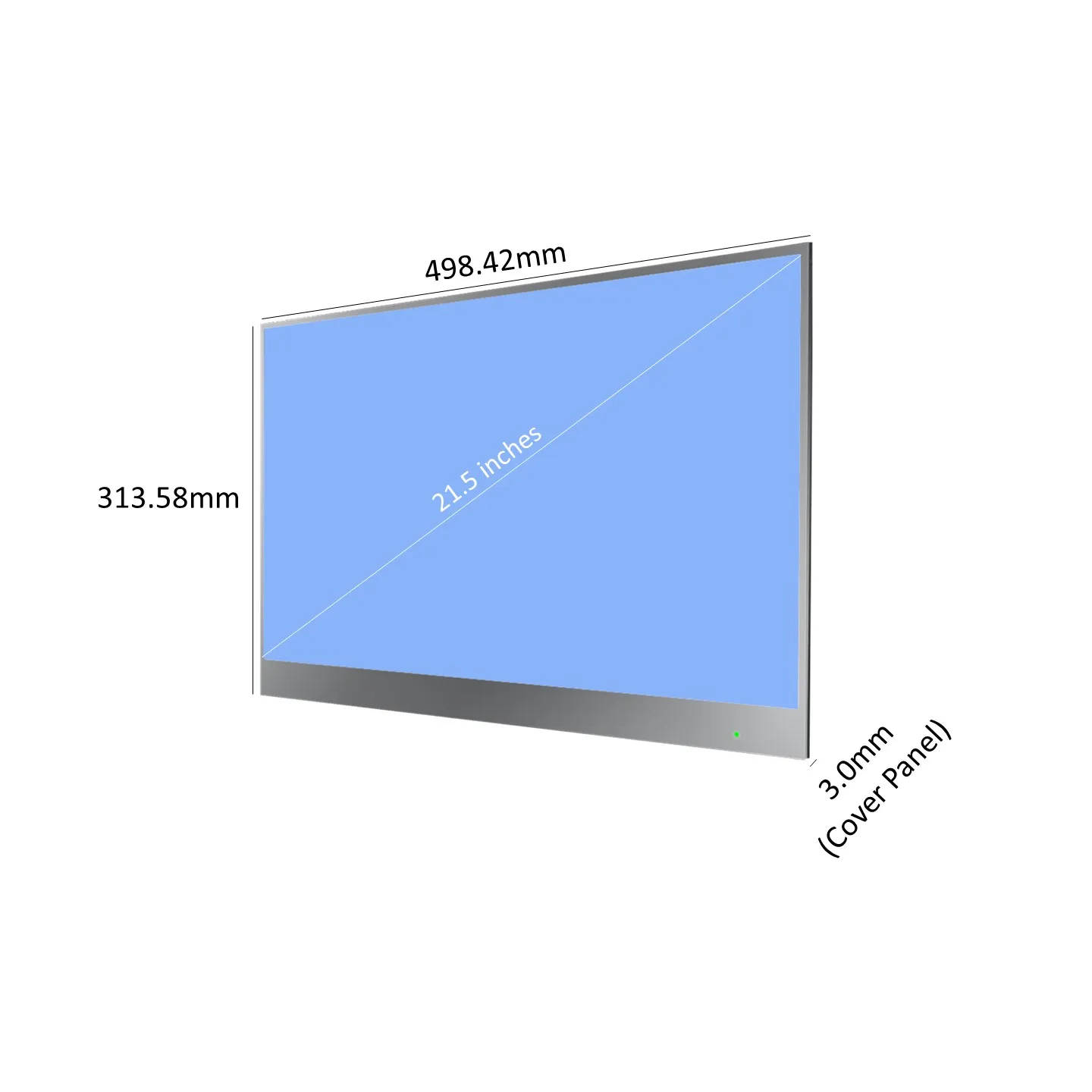 21.5inch Bathroom Mirror Tv Display Lcd 1920x1080 Tft Display LVDS Magic  with Touch Screen