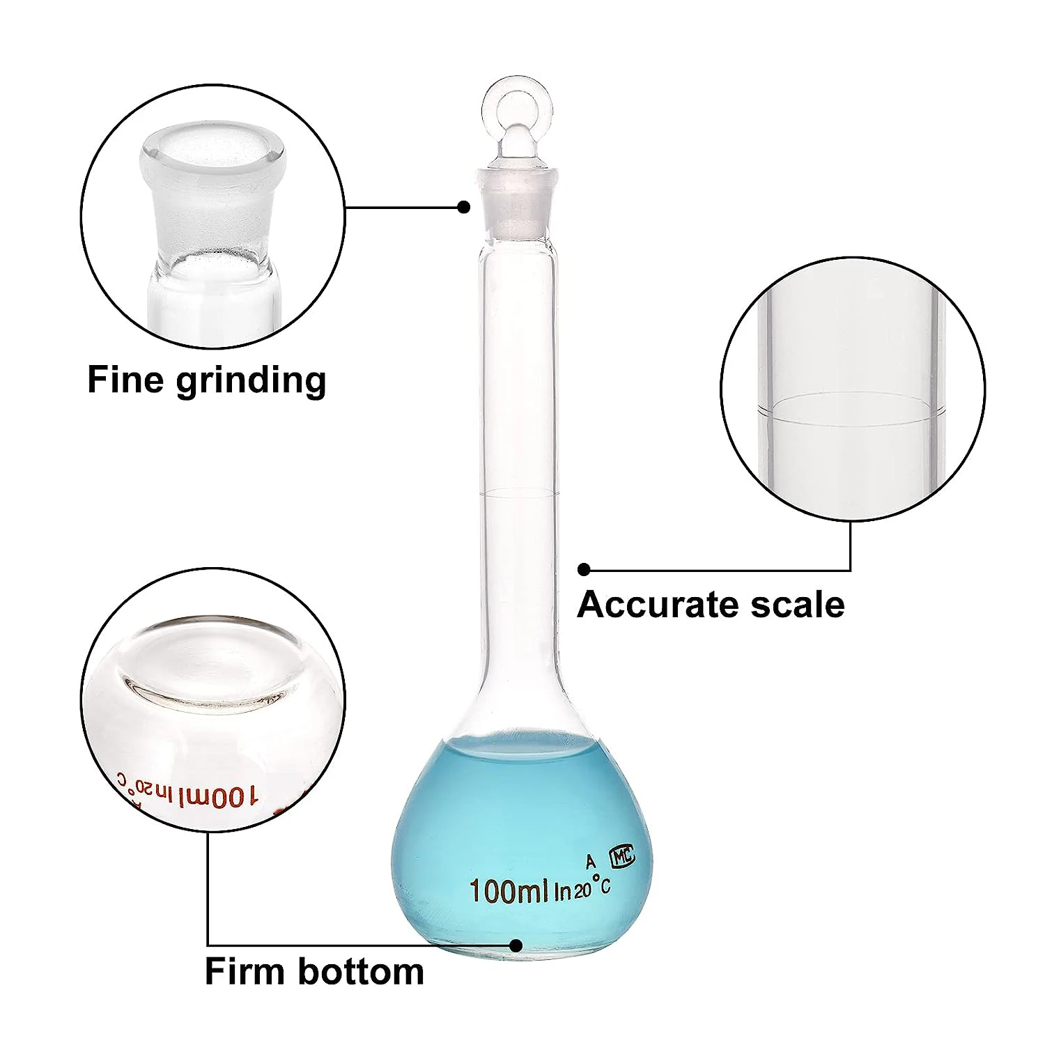 150 Ml Volumetric Flask For Chemical Laboratory Glassware - Buy 150 Ml ...