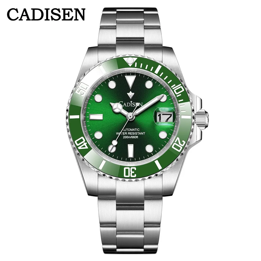 レビュー高評価商品 8216 CADISEN Men's Steel Stainless & Movement Japanese - Watch 時計