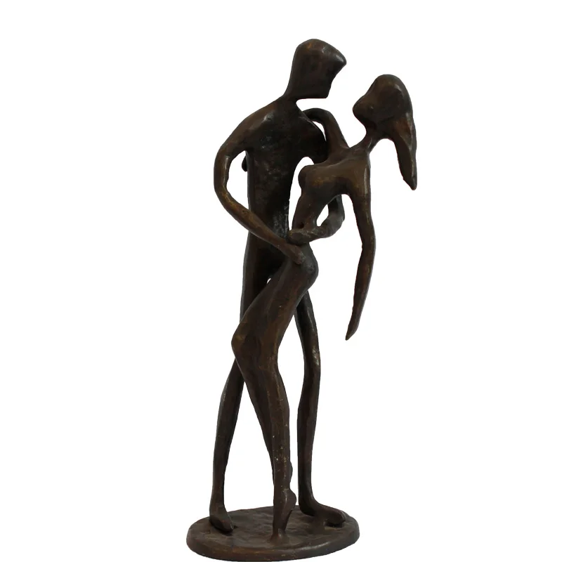 
 Лидер продаж в скандинавском стиле абстрактные чугунные металлические бронзовые скульптуры для мамы и ребенка для украшения дома  