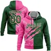Vert foncé et rose